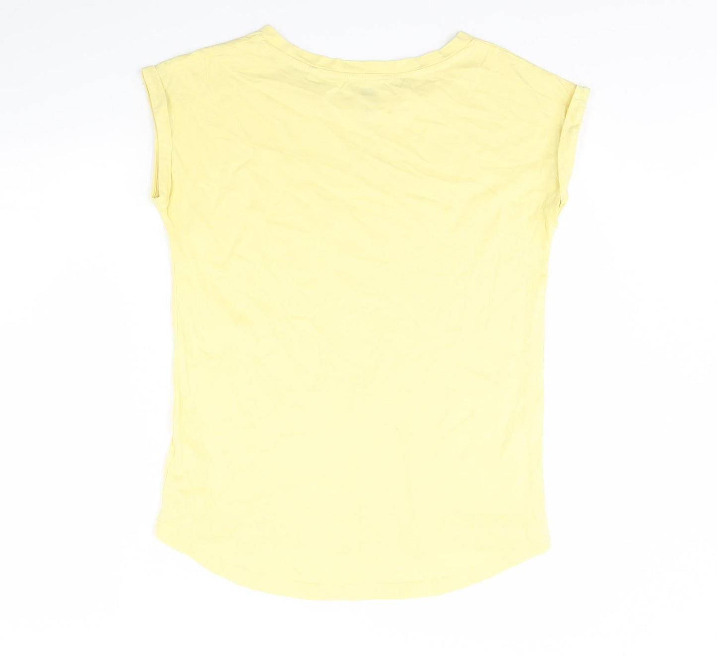 F&F Womens Yellow   Basic T-Shirt Size 8