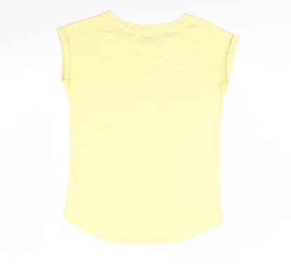 F&F Womens Yellow   Basic T-Shirt Size 8