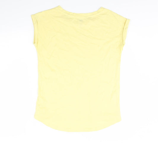 F&F Womens Yellow   Basic T-Shirt Size 8