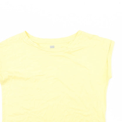 F&F Womens Yellow   Basic T-Shirt Size 8
