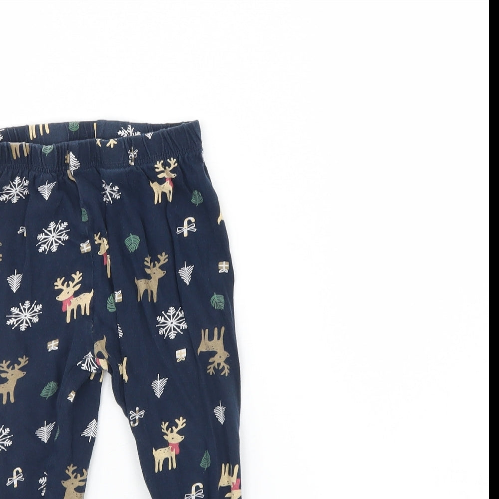 Lulipu Girls Blue Spotted  Cami Pyjama Pants Size 2 Years  - Christmas