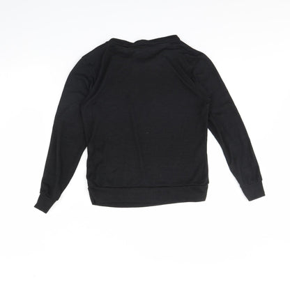 Womens UK Size S QED London Black Pullover Jumper