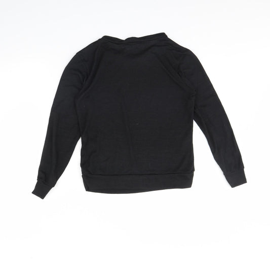 Womens UK Size S QED London Black Pullover Jumper