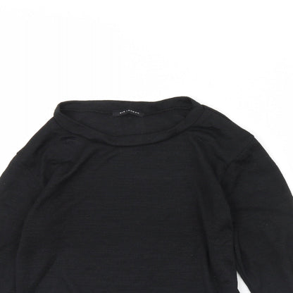 Womens UK Size S QED London Black Pullover Jumper
