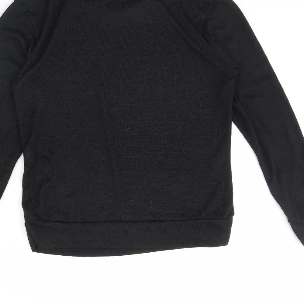 Womens UK Size S QED London Black Pullover Jumper