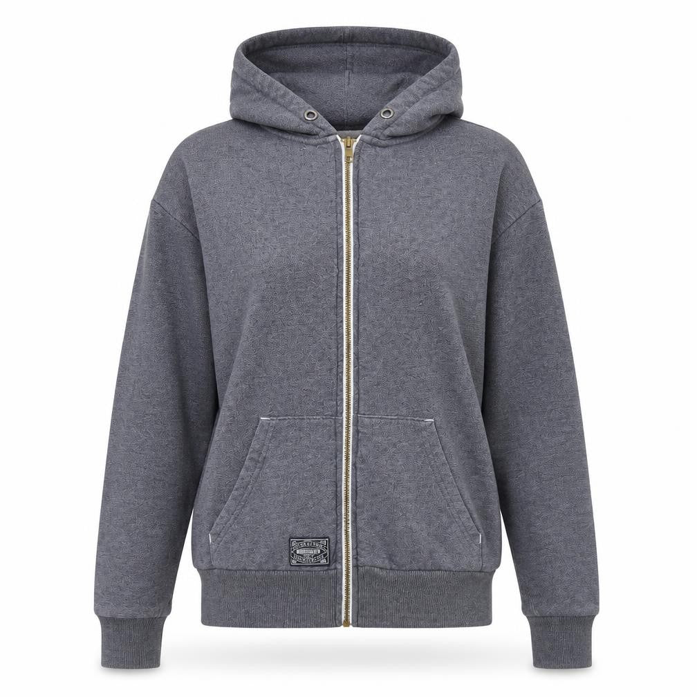 Front view of Brookhaven women’s blue jacket, size M