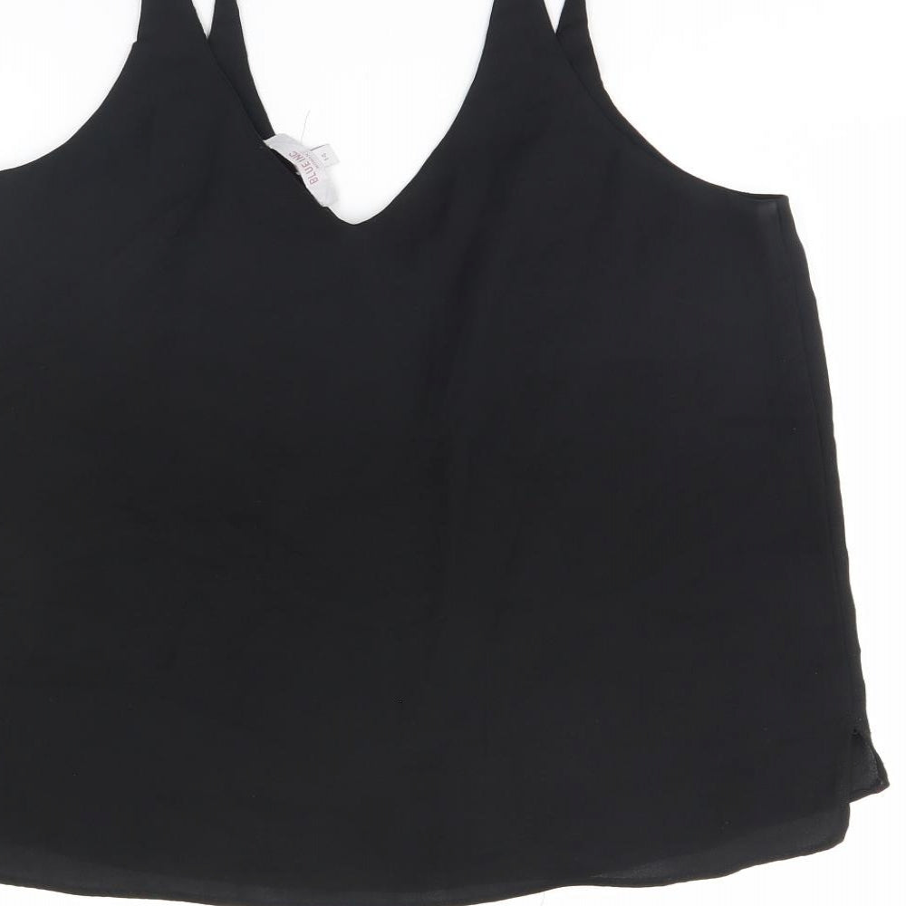 Womens UK Size 14 Blue Inc Black Basic Tank
