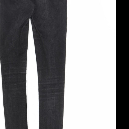 Denim & Co. Womens Black  Denim Skinny Jeans Size 10 L28 in