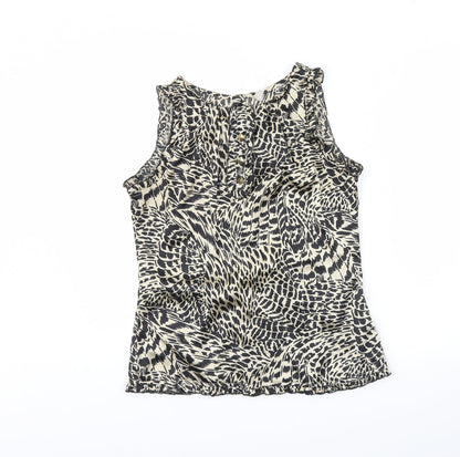 Womens UK Size 12 Preworn Beige Basic Tank