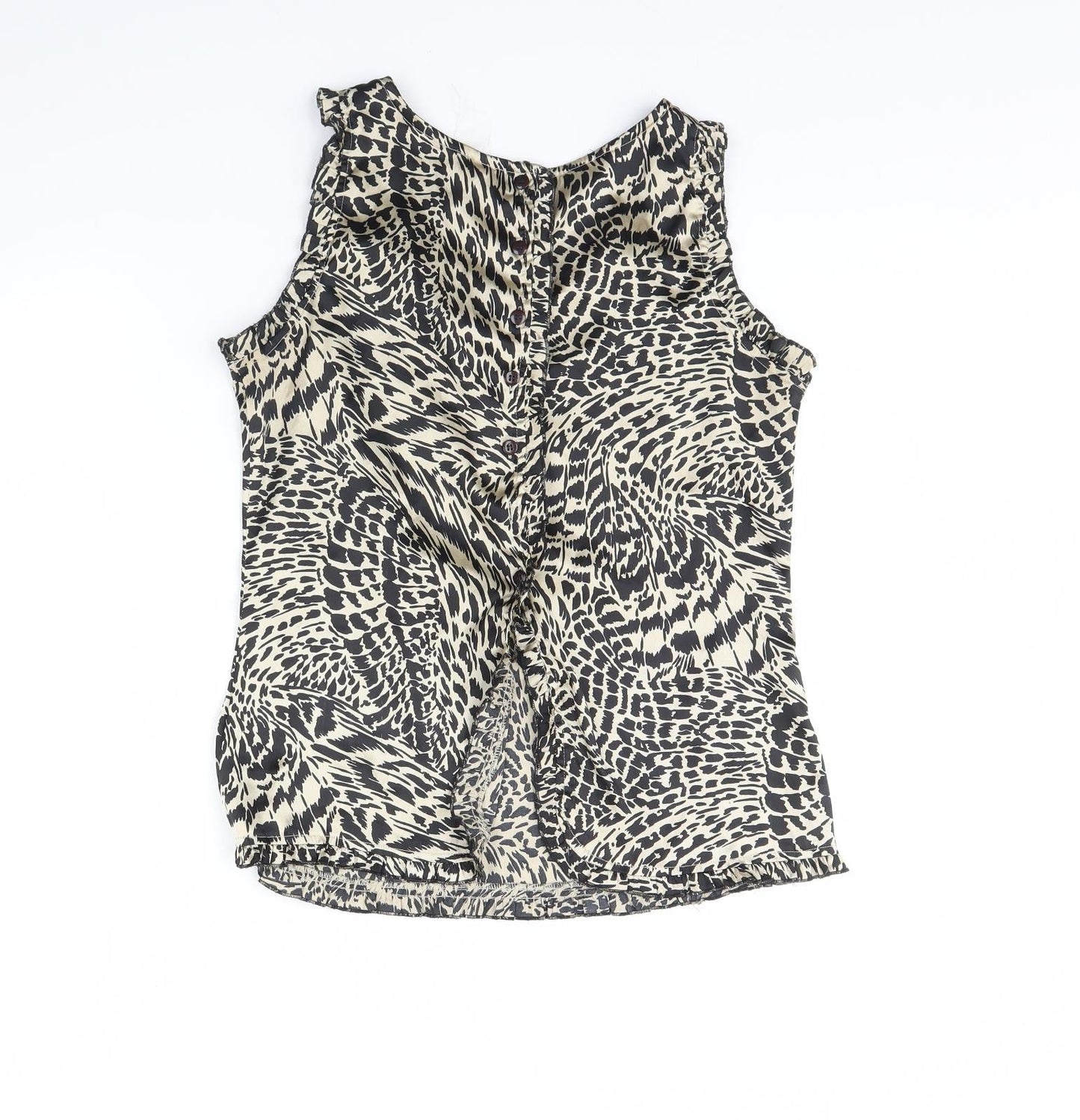 Womens UK Size 12 Preworn Beige Basic Tank