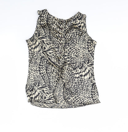 Womens UK Size 12 Preworn Beige Basic Tank
