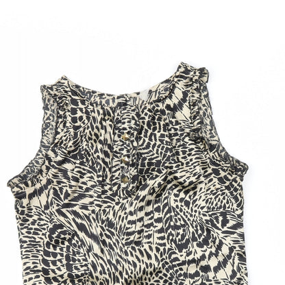 Womens UK Size 12 Preworn Beige Basic Tank