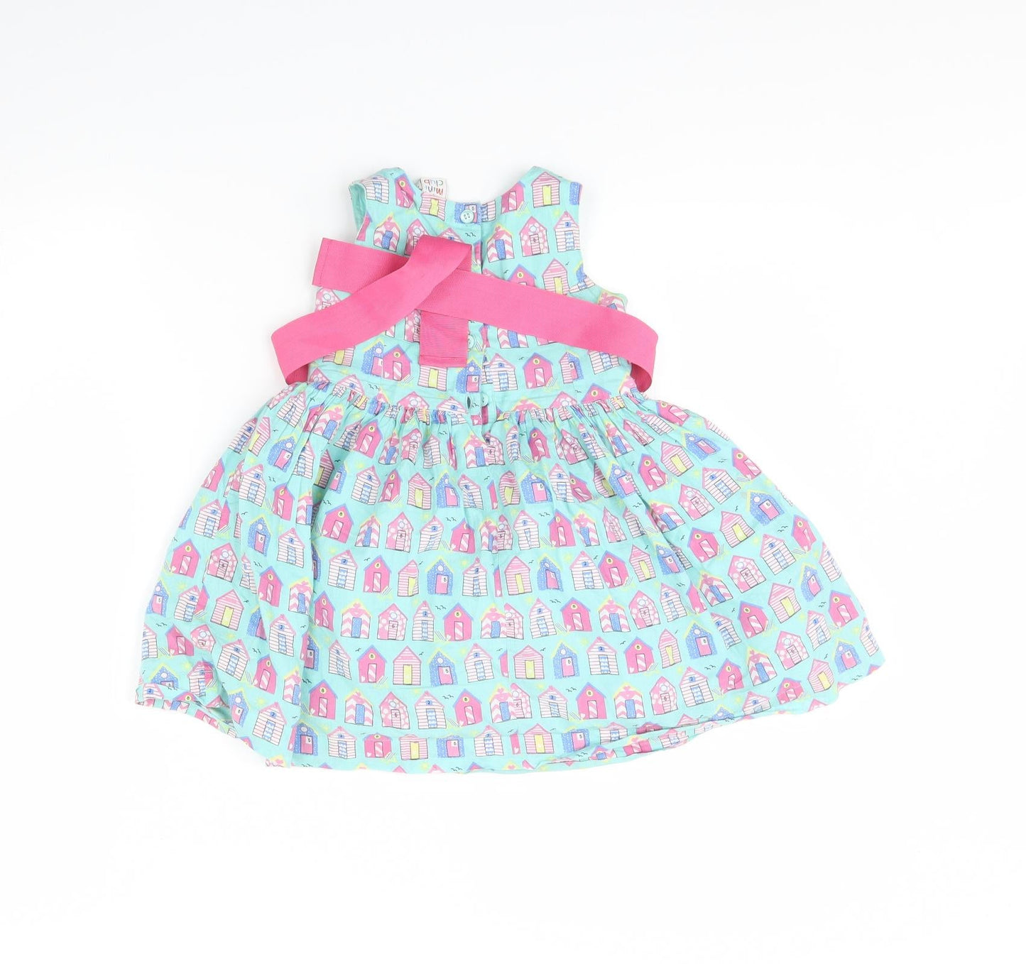 Mini Club Girls Green Spotted  Fit & Flare  Size 18 Months  - House
