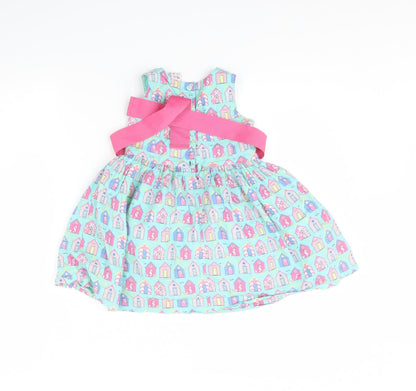Mini Club Girls Green Spotted  Fit & Flare  Size 18 Months  - House