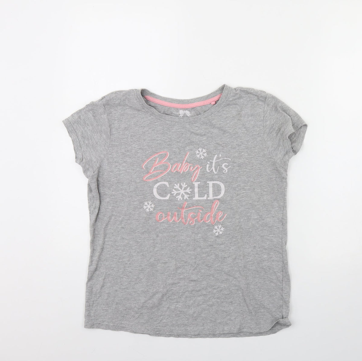 Front view of The range women’s grey solid cami pyjama top, size UK 10, - christmas