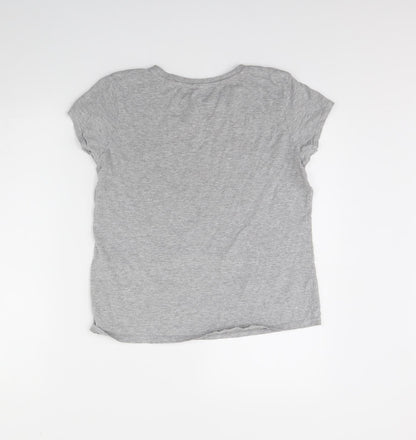 Back view of The range women’s grey solid cami pyjama top, size UK 10, - christmas