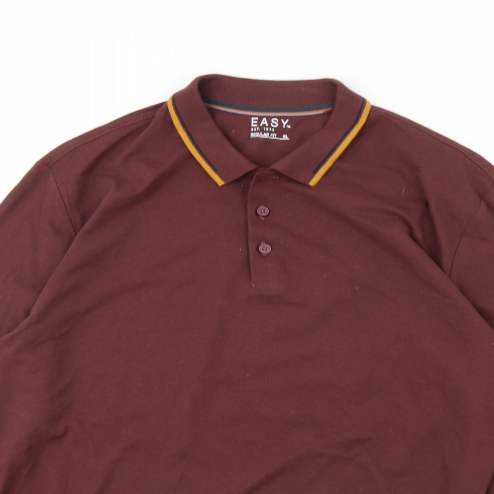 Easy Mens Red   Henley Jumper Size XL