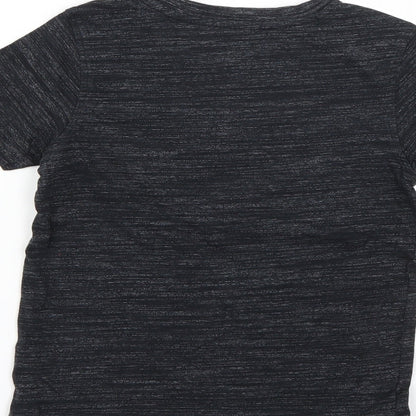 Brand and care label for George boys’ grey basic t-shirt, size 5-6, years