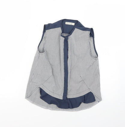 Additional front view of kidichic girls’ multicoloured striped basic button-up, size 16, years