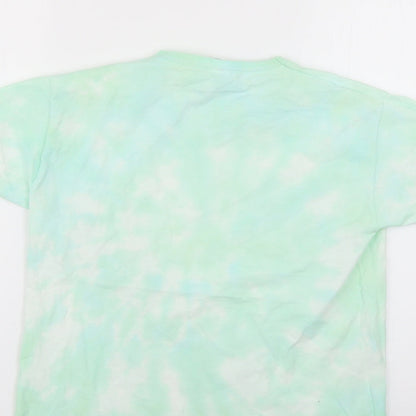 Fruit of the Loom Boys Green Geometric  Basic T-Shirt Size 10-11 Years