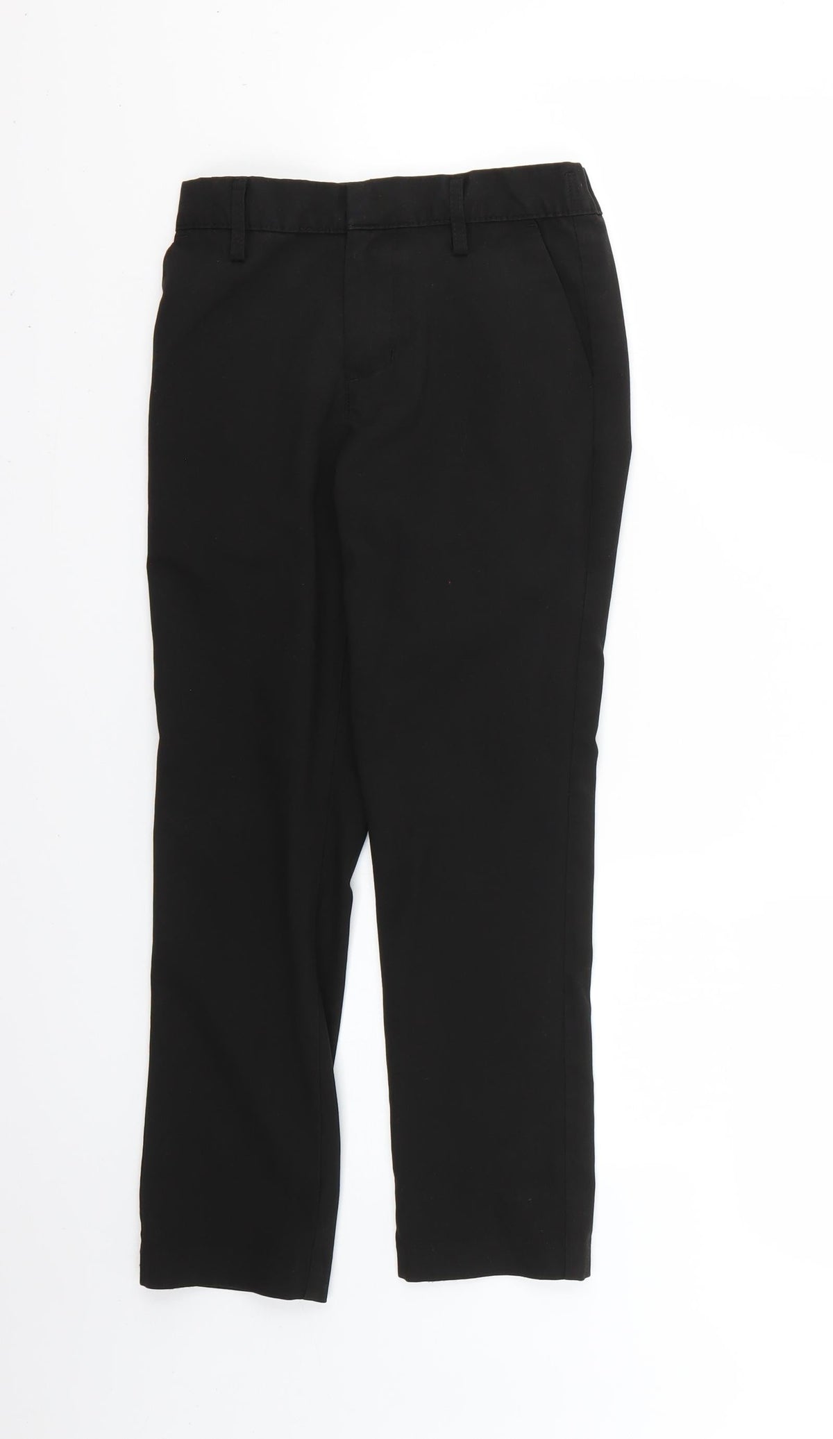 Front view of Next boys’ black cropped trousers, size 10, years