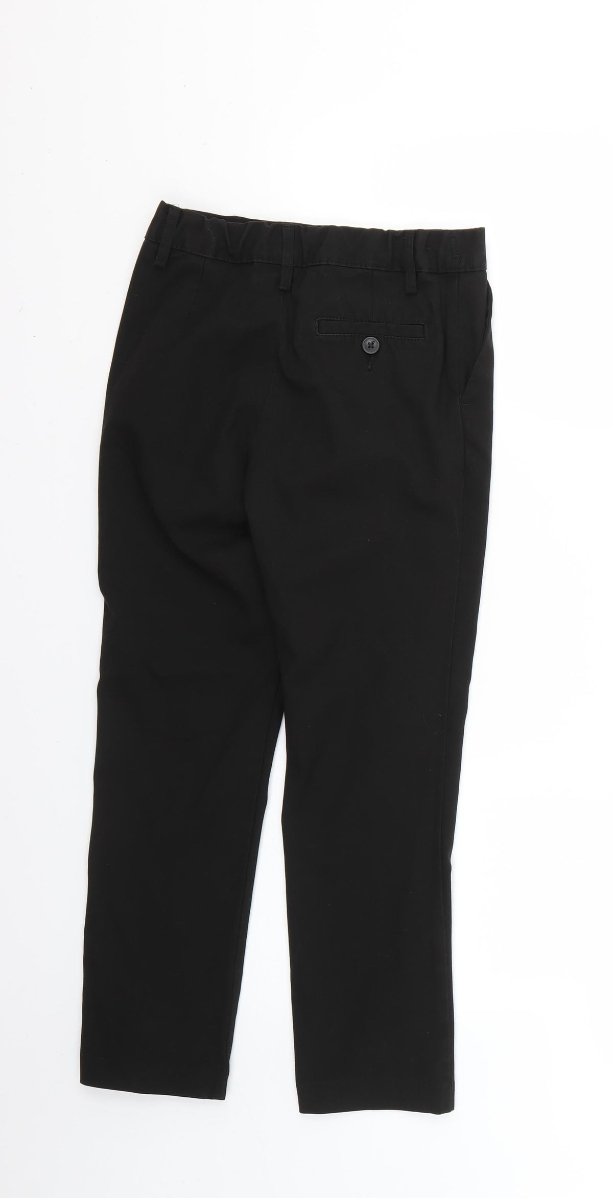 Back view of Next boys’ black cropped trousers, size 10, years