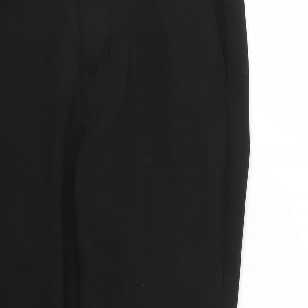 Close-up detail of Next boys’ black cropped trousers, size 10, years