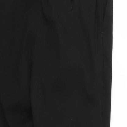 Brand and care label for Next boys’ black cropped trousers, size 10, years