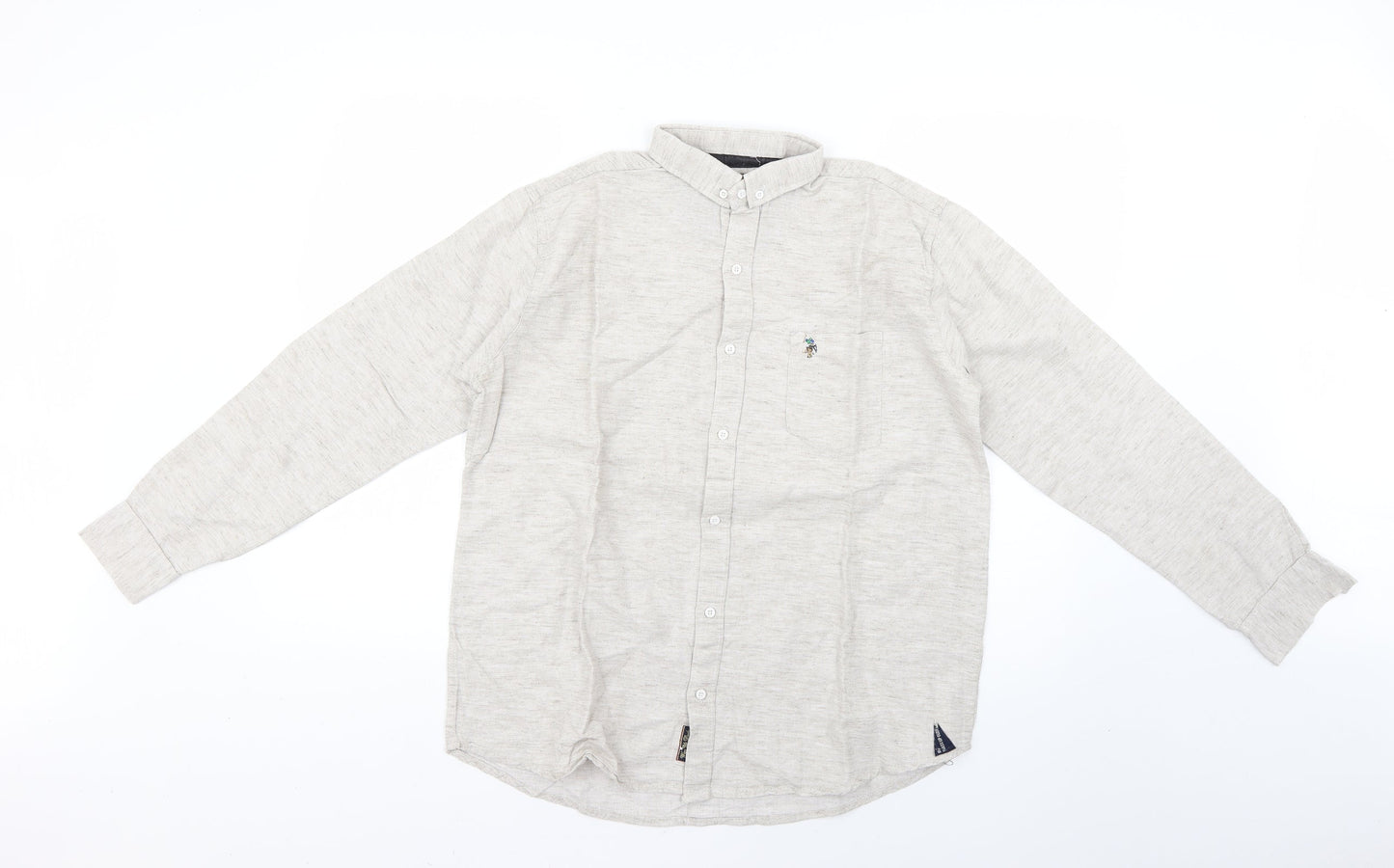 wassup dude Mens Beige    Button-Up Size XL