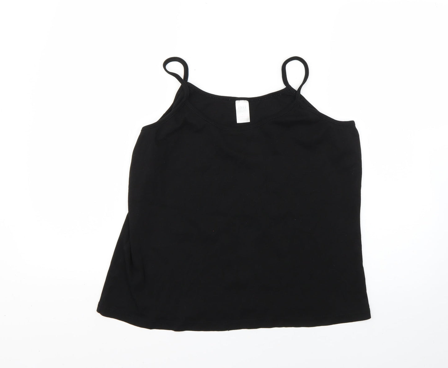 Womens UK Size 20 Preworn Black Basic Tank