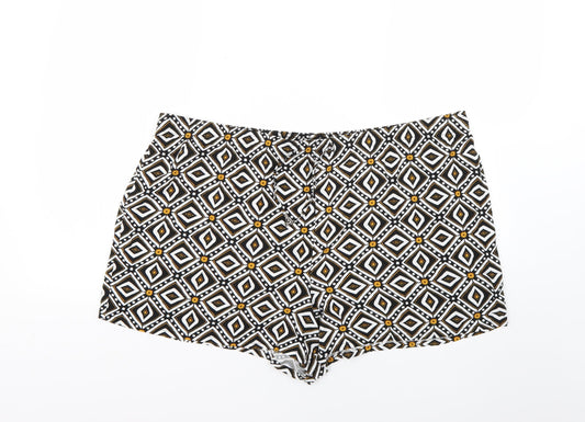 Papaya Womens Multicoloured Geometric  Cut-Off Shorts Size 20