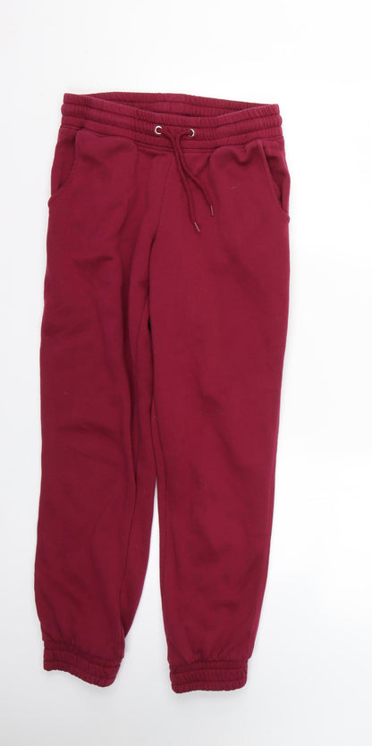 Womens UK Size 6 H&M Regular Fit Jogger Red Trousers