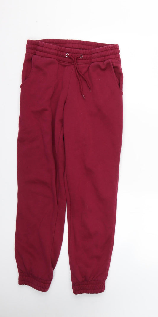 Womens UK Size 6 H&M Regular Fit Jogger Red Trousers