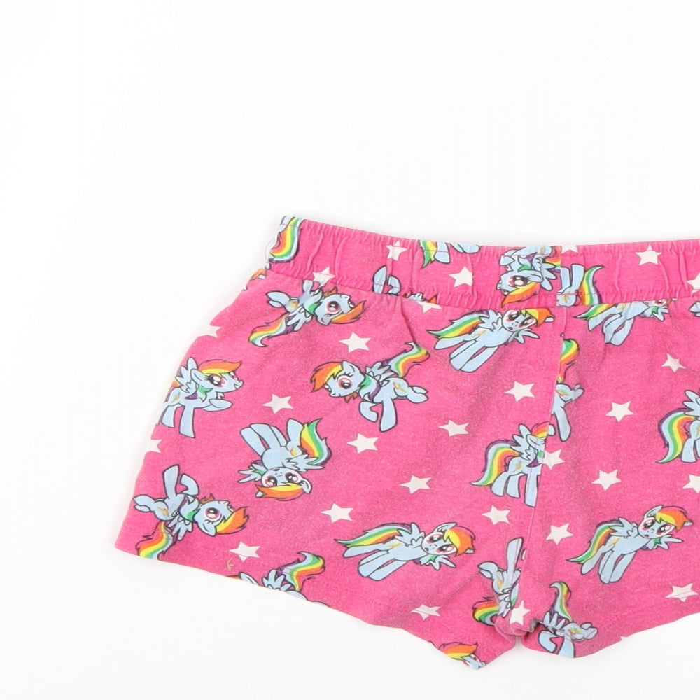 My Little Pony Girls Pink Geometric   Pyjama Pants Size 6-7 Years