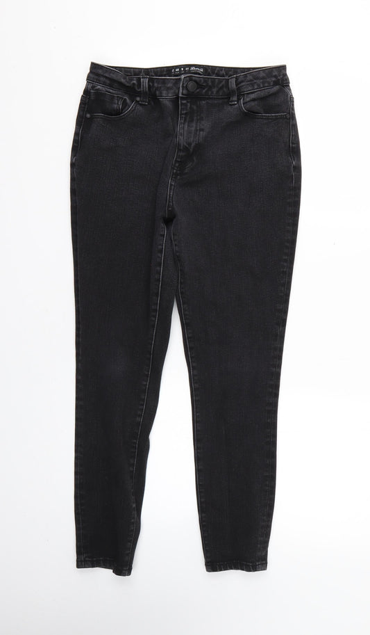 Denim & Co. Womens Black   Skinny Jeans Size 12 L24 in