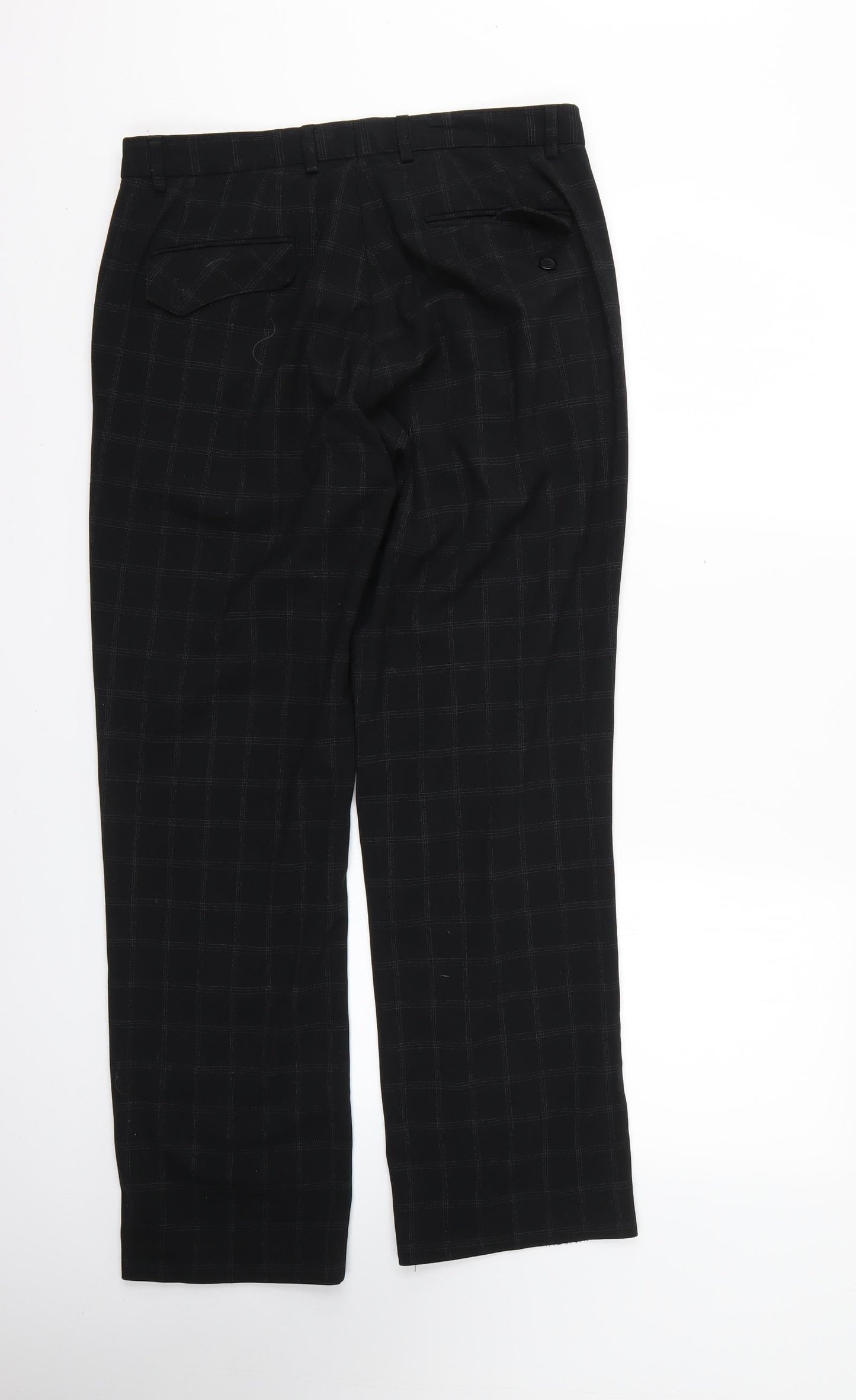 Mens UK Size  Cedar Wood State Regular Fit  Black Trousers