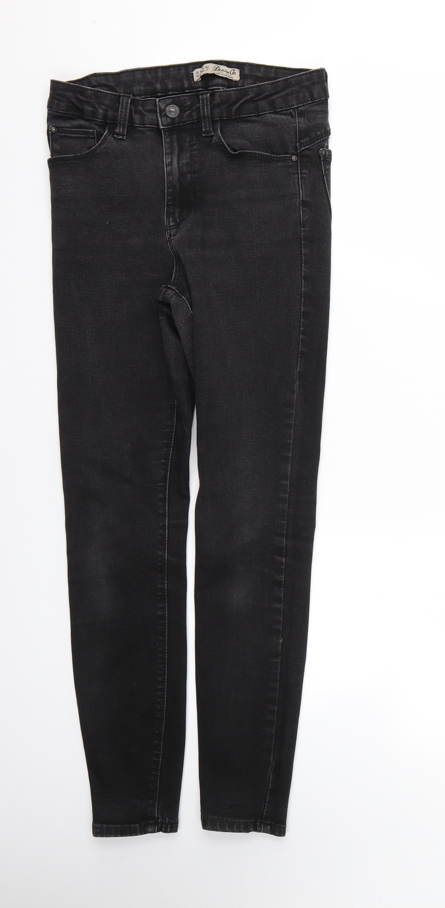 Denim & Co. Womens Black   Skinny Jeans Size 10 L26 in