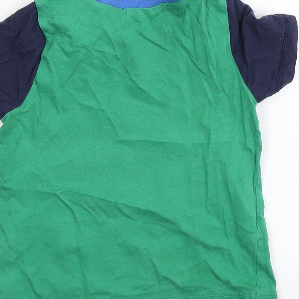 George Boys Green Colourblock  Basic T-Shirt Size 2-3 Years  - racecar