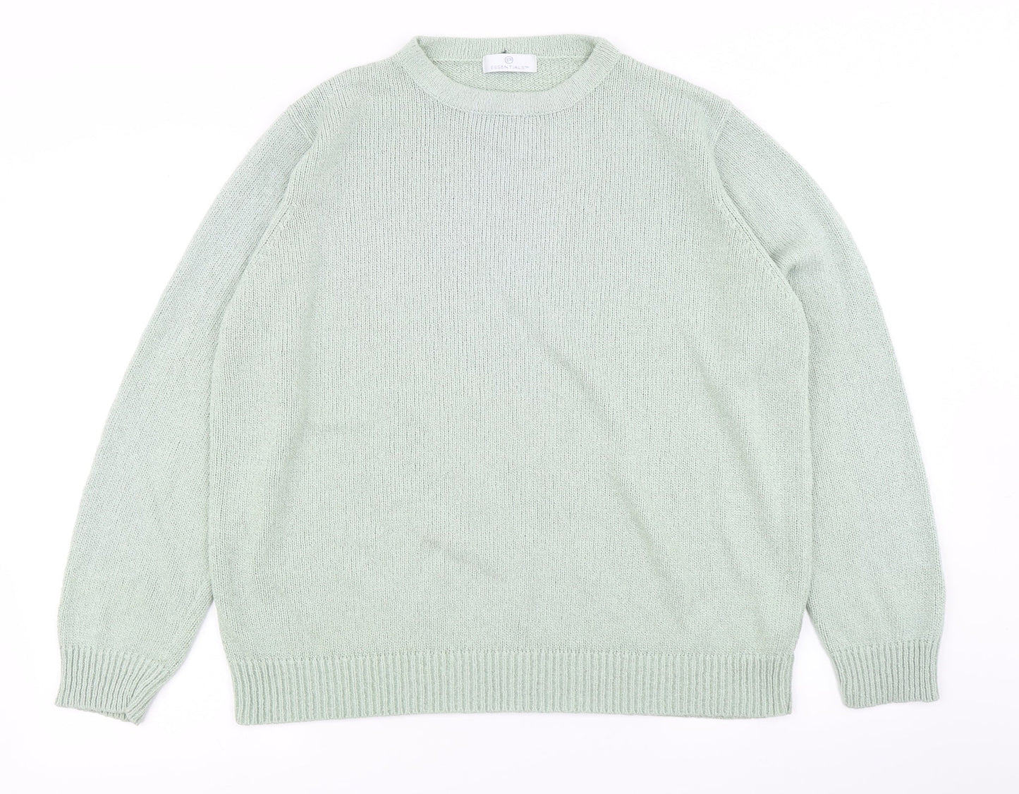 P Essentials Womens Blue  Knit Pullover Jumper Size 18
