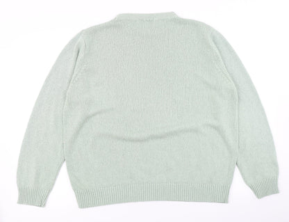 P Essentials Womens Blue  Knit Pullover Jumper Size 18