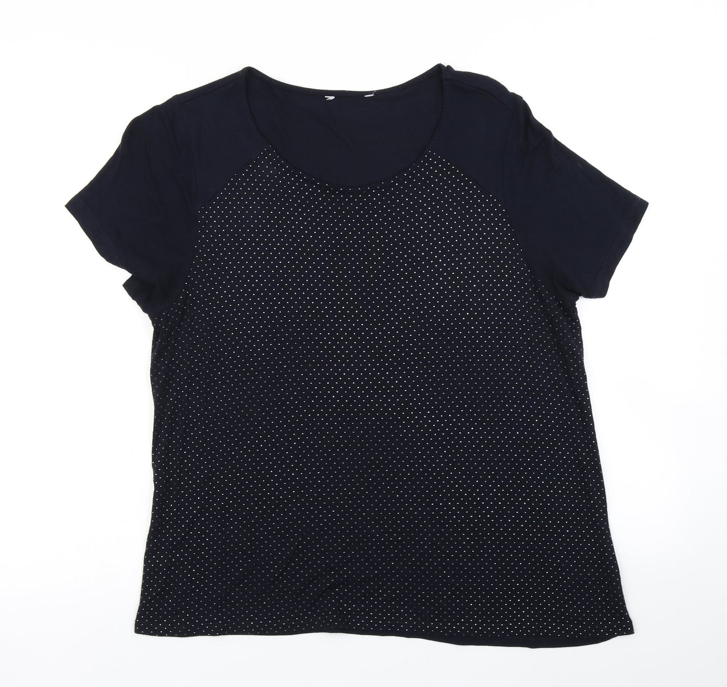 M&S Womens Blue   Basic T-Shirt Size 16