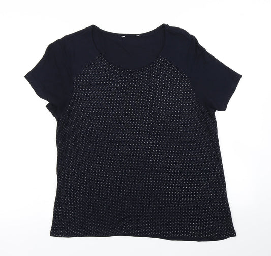 M&S Womens Blue   Basic T-Shirt Size 16