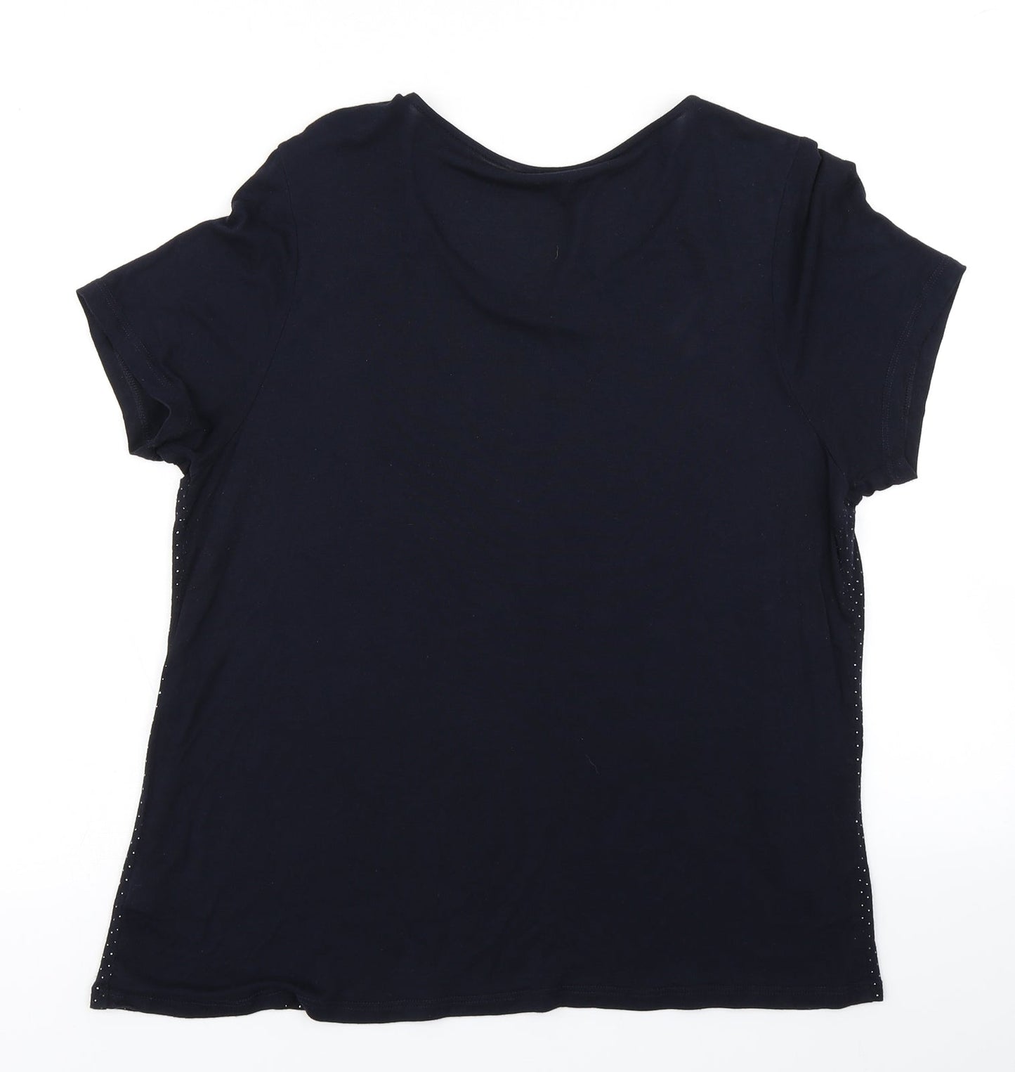 M&S Womens Blue   Basic T-Shirt Size 16