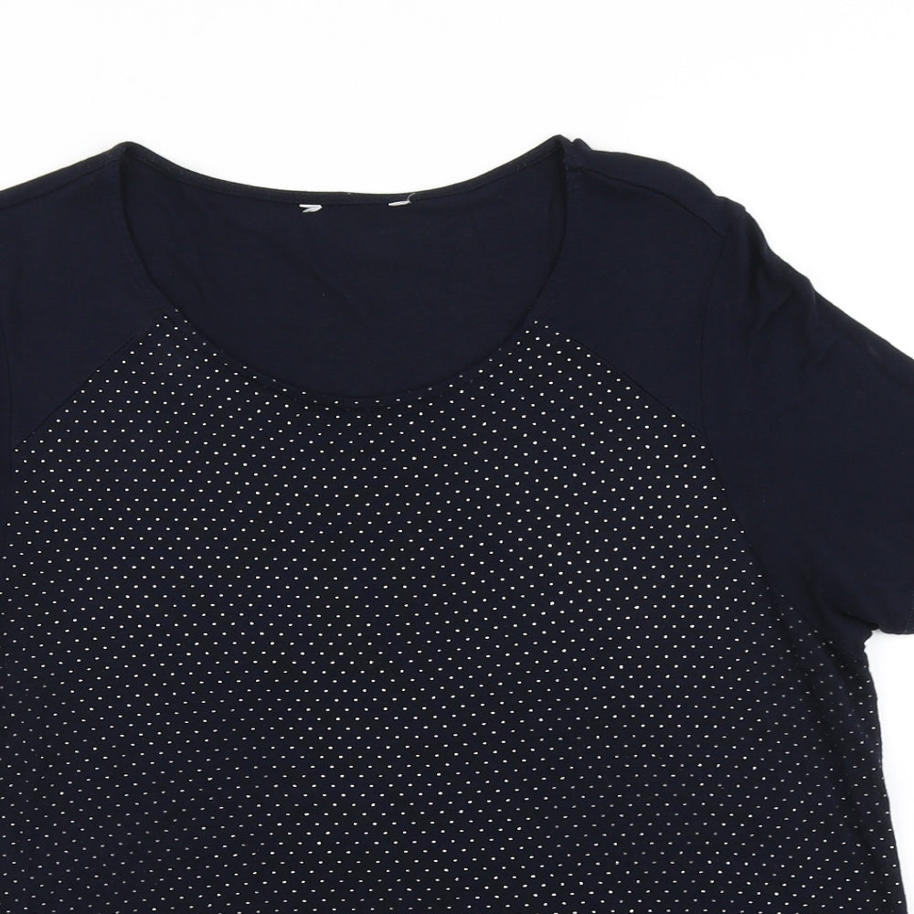 M&S Womens Blue   Basic T-Shirt Size 16