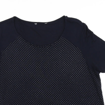M&S Womens Blue   Basic T-Shirt Size 16