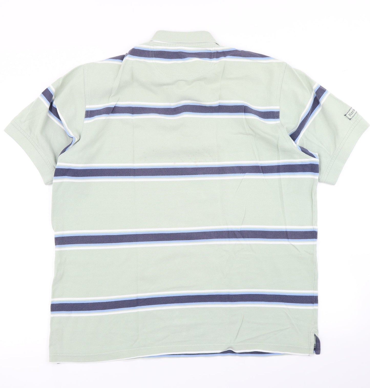 Kartel Mens Green Striped   Polo Size L