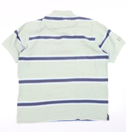 Kartel Mens Green Striped   Polo Size L