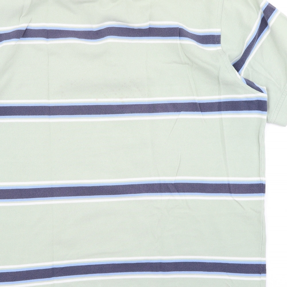 Kartel Mens Green Striped   Polo Size L