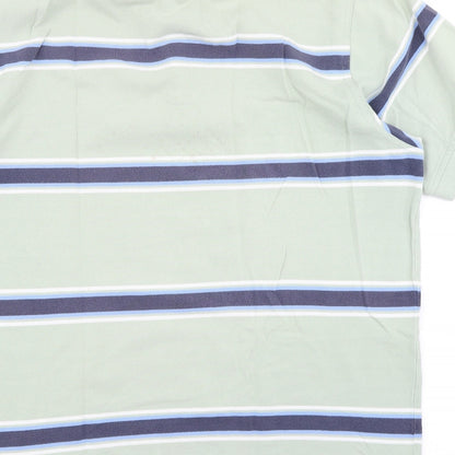 Kartel Mens Green Striped   Polo Size L