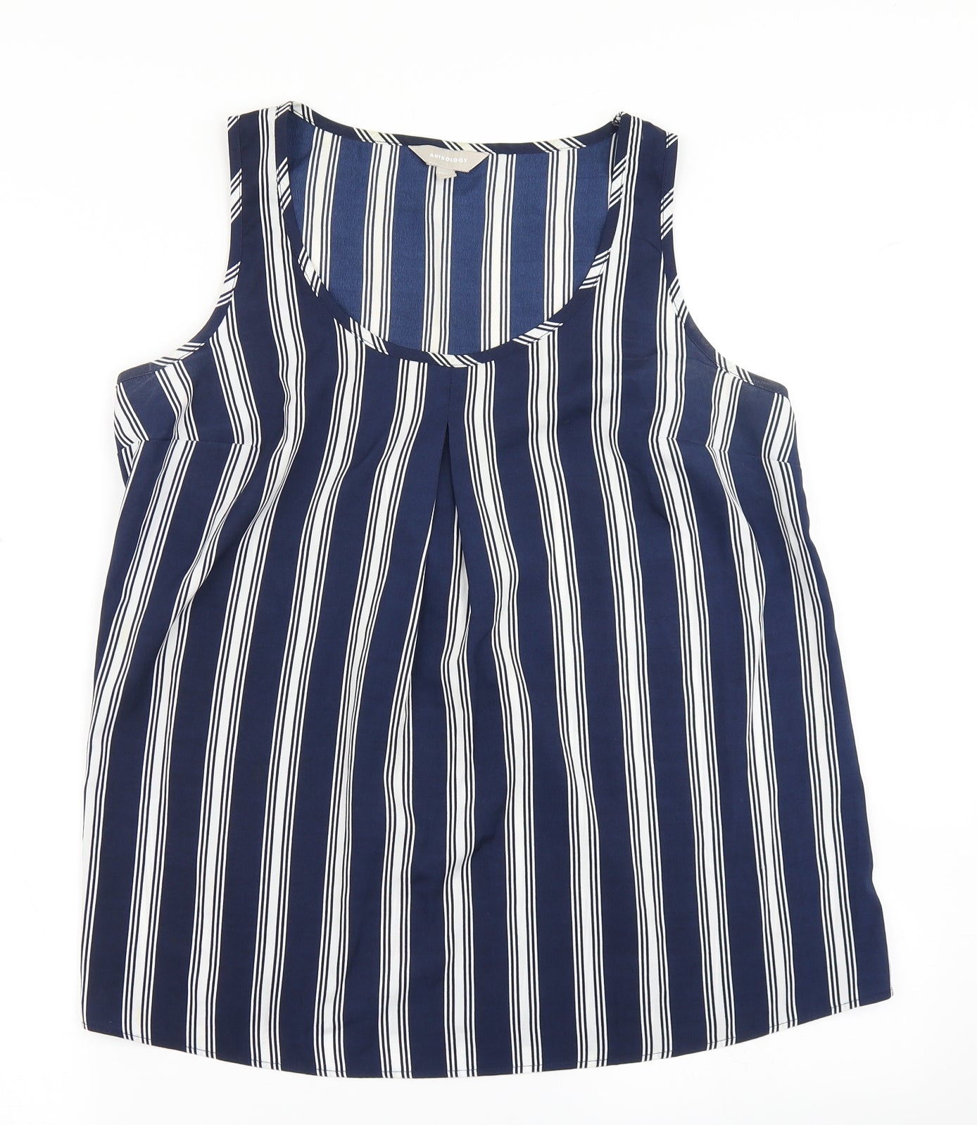Anthology Womens Blue Striped  Basic Tank Size 12